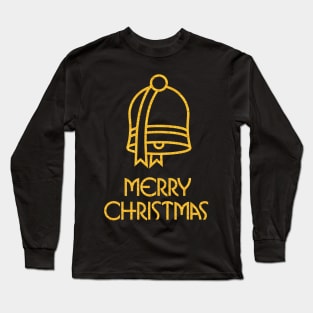 Merry Christmas Art Deco Style - Bell Long Sleeve T-Shirt